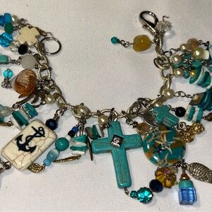 Turquoise “LOVE” Sea Chunky Charm Bracelet